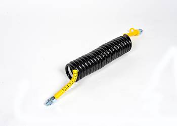 Coiled cable yellow