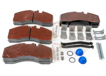Brake pad set for one axle