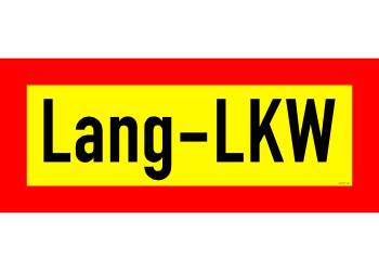 Warnschild "Lang LKW" 230X565mm