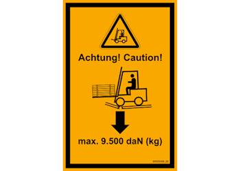 Warning sign: load capacity